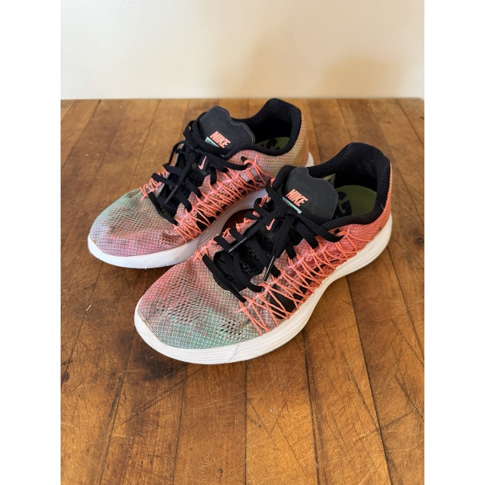 Nike Lunaracer 3 Running Shoes Womens 8.5 Pink Blue Trainers Activewear